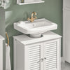 Armário sob o lava-loiça SoBuy FRG237-II-W com 2 prateleiras e 2 portas, branco