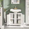 Armário sob o lava-loiça SoBuy FRG237-II-W com 2 prateleiras e 2 portas, branco