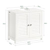 Armário de casa de banho SoBuy FRG237-W com 2 portas e 2 prateleiras, branco