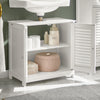 Armário de casa de banho SoBuy FRG237-W com 2 portas e 2 prateleiras, branco