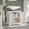 Armário de casa de banho SoBuy FRG237-W com 2 portas e 2 prateleiras, branco