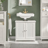 Armário de casa de banho SoBuy FRG237-W com 2 portas e 2 prateleiras, branco