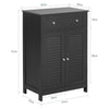Armário de casa de banho SoBuy FRG238-DG com 1 gaveta e 2 portas cinzento