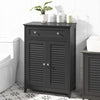 Armário de casa de banho SoBuy FRG238-DG com 1 gaveta e 2 portas cinzento