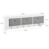 SoBuy FSR35-W+FRG282-W Sapateira para Corredor com Cabide Cinza+Branco