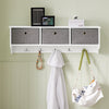 SoBuy FSR74-W+FRG282-W Sapateira de corredor com bengaleiro