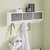 SoBuy FSR35-W+FRG282-W Sapateira para Corredor com Cabide Cinza+Branco