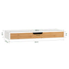 SoBuy FRG93-WN Estante de pared con cajón L60cm