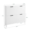 Sapateira SoBuy FSR100-W com 4 abas 100 x 19 x 91 cm, pré-venda, branca