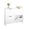 Sapateira SoBuy FSR100-W com 4 abas 100 x 19 x 91 cm, pré-venda, branca