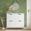 Sapateira SoBuy FSR100-W com 4 abas 100 x 19 x 91 cm, pré-venda, branca