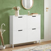 Sapateira SoBuy FSR100-W com 4 abas 100 x 19 x 91 cm, pré-venda, branca