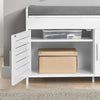 SoBuy FSR102-W Banco Zapatero con 2 Puertas Blanco 90x33x50 cm