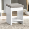 Sapateira SoBuy FSR107-W com 3 abas, 1 porta e 1 banco