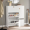 Sapateira SoBuy FSR107-W com 3 abas, 1 porta e 1 banco