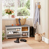 SoBuy FSR119-W Banco Zapatero con 1 Solapa y 2 estantes L90 cm