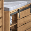 SoBuy FSR120-N Banco Zapatero con Puerta corrediza de Granero 80 x 35 x 48 cm