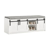 SoBuy FSR133-W Banco Zapatero con Puerta corrediza de Granero