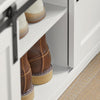 SoBuy FSR133-W Banco Zapatero con Puerta corrediza de Granero