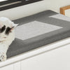 SoBuy FSR136-W Banco de madeira para gatos com 2 portas e 3 taças embutidas 90 x 36 x 44 cm