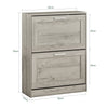 Sapateira SoBuy FSR137-HG com 2 abas cinzenta