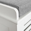 SoBuy FSR23-K-W+FRG282-W Sapateira para mobiliário de corredor com bengaleiro cinzento+branco