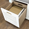 SoBuy FSR23-K-W+FRG282-W Sapateira para mobiliário de corredor com bengaleiro cinzento+branco