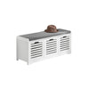 Preventa-SoBuy FSR23-W Banco Zapatero con acolchados cojines y 3 cubos Blanco
