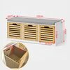 SoBuy FSR23-WN Banco Zapatero con acolchados cojines y 3 cubos