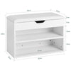 SoBuy FSR25-W+FRG178-W Conjunto de 1 sapateira e 1 cabide branco