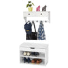 SoBuy FSR25-W+FRG178-W Conjunto de 1 sapateira e 1 cabide branco