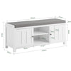 SoBuy FSR35-W+FRG282-W Sapateira para Corredor com Cabide Cinza+Branco