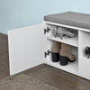 SoBuy FSR37-W Banco Zapatero con 1 cajón 1 puerta