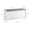 SoBuy FSR86-W Banco Zapatero con 2 puertas correderas Blanco