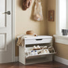 SoBuy FSR95-W Banco Zapatero con Asiento 60cm Blanco Solapa Abatible