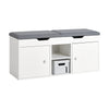 SoBuy FSR96-W Banco Zapatero con 2 Puertas y 2 estantes