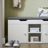 SoBuy FSR96-W Banco Zapatero con 2 Puertas y 2 estantes