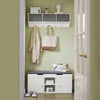 SoBuy FSR96-W Banco Zapatero con 2 Puertas y 2 estantes