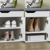 SoBuy FSR96-W+FRG282-W Mueble recibidor Zapatero con Perchero Gris+Blanco