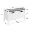 Banco de sapateira SoBuy FSR97-W com almofada acolchoada