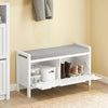 Banco de sapateira SoBuy FSR97-W com almofada acolchoada