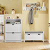 Banco de sapateira SoBuy FSR97-W com almofada acolchoada