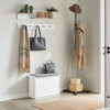 SoBuy FSR98-W Banco Zapatero con 1 solapas Blanco 60x26x46cm