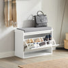 SoBuy FSR98-W Banco Zapatero con 1 solapas Blanco 60x26x46cm