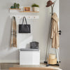 SoBuy FSR98-W Banco Zapatero con 1 solapas Blanco 60x26x46cm