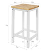 SoBuy FST29-WNx2 Taburetes de Bar x2 Cuadrado Silla Cocina