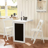 SoBuy FWT20-W Mesa de parede com quadro branco frontal