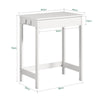 SoBuy FWT43-W Mesa de escritorio con un cajón y 2 ganchos Blanco 60x40x76 cm