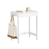 SoBuy FWT43-W Mesa de escritorio con un cajón y 2 ganchos Blanco 60x40x76 cm