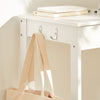 SoBuy FWT43-W Mesa de escritorio con un cajón y 2 ganchos Blanco 60x40x76 cm